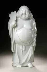 Hirado Ware Prints: Okimono in the Form of Standing Hotei, 19th century. Creator: Unknown