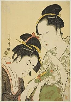 Okita and Ofuji, Japan, c. 1793 / 94. Creator: Kitagawa Utamaro