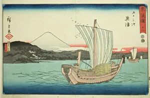 Oban Prints: Okitsu: Kiyomigaseki and Seiken Temple (Kiyomigaseki)