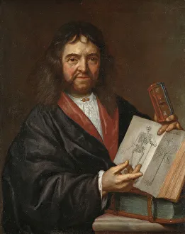Anatomist Prints: Olaus Rudbeck d.a. (1630-1702), 1687. Creator: Kaspar Kenckel