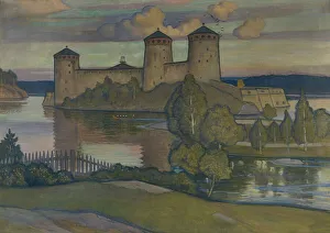 Lakes Prints: Olavinlinna, 1900. Creator: Vaino Blomstedt
