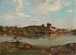 Hjalmar Munsterhjelm Prints: Olavinlinna, sketch, 1873. Creator: Hjalmar Munsterhjelm