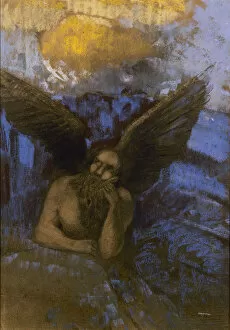 Pastel On Cardboard Collection: Old Angel, 1895