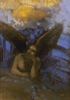 Pastel On Cardboard Collection: Old Angel, 1895