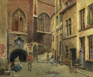 Disrepair Prints: The Old Antwerp Butcher Hall, 1882. Creator: Pieter Verhaert