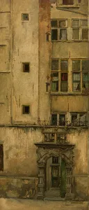 Disrepair Prints: Old Antwerp Facade - Klaverbladpoortje, c1860s. Creator: Jan August Hendrik Leys