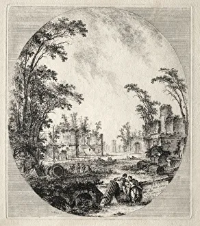 Part of the Old Appian Way, 1756. Creator: Jean-Claude-Richard de Saint-Non (French, 1727-1791)