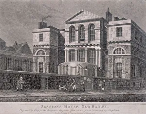 George Shepherd Prints: Old Bailey, Sessions House, London, 1812. Artist:s Lacey