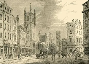 Sir Arthur Prints: The Old Bank of England, Looking from the Mansion House, 1890. Creator: Unknown