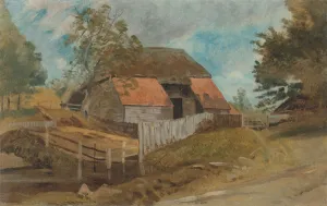 Lionel Bicknell Constable Prints: Old Barn, ca. 1855. Creator: Lionel Constable