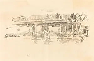 Old Battersea Bridge, 1879/1887. Creator: James Abbott McNeill Whistler Old Battersea Bridge, 1879/1887. Creator: James Abbott McNeill Whistler
