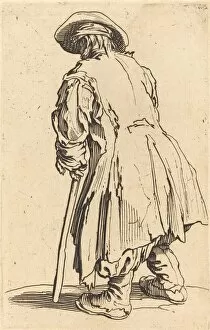 Disability Gallery: Old Beggar with One Crutch, c. 1622. Creator: Jacques Callot