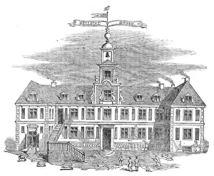 Old Belsize House, Hampstead - from a print of the time, 1854. Creator: Unknown