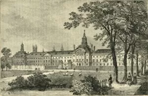 Bethlehem Hospital Gallery: Old Bethlehem Hospital, Moorfields about 1750, (c1872). Creator: Unknown