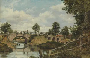 Frederick William Prints: An Old Bridge at Hendon, Middlesex, ca. 1828. Creator: Frederick W Watts