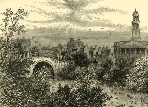 Regents Park Prints: Old Bridge Over the Lake, Regents Park, in 1847, (c1876). Creator: Unknown