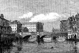 Leeds Prints: The Old Bridge at Leeds, 1873. Creator: Unknown