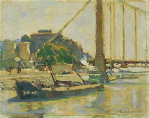 River Danube Prints: Old Budapest, late 19th century. Creator: Alexander Kubinyi