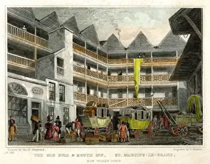 W Watkins Prints: The old Bull and Mouth Inn, St Martins le Grand, City of London, 1831. Artist: W Watkins