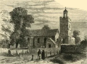 Spire Prints: Old Camberwell Church in 1750, (c1878). Creator: Unknown