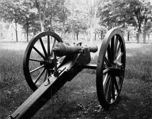 Old cannon captured from French, U.S. Arsenal, Springfield, Mass. c1905. Creator: Unknown