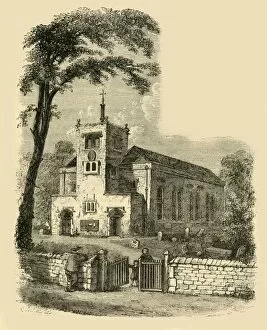 Churchyard Gallery: The Old Chapel, Highgate, 1830, (c1876). Creator: Unknown