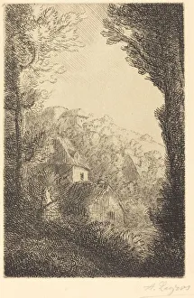 Teau Prints: Old Chateau (Un vieux chateau). Creator: Alphonse Legros