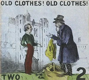 Street Cry Prints: Old Clothes! Old Clothes!, Cries of London, c1840. Artist: TH Jones