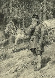 Sauce Prints: An Old Coachman from a Horse Train on the Great Siberian Road near Irkutsk
