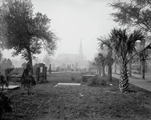 Old Colonial Cemetery, Savannah, Ga. c1900. Creator: Unknown