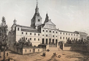 Old Convent and Church of the Augustinian Recollects, built in 1592, engraving 1870