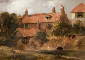 Quaint Prints: Old Cottages At Lewisham, 1876. Creator: Sir John Gilbert