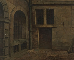 Town Hall Prints: Old Courtyrad of Antwerp Town Hall, 1870. Creator: Hendrik Frans Schaefels