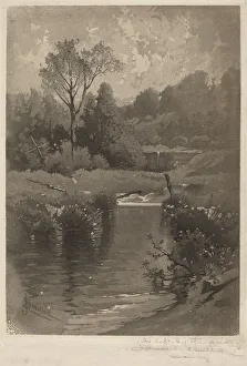 James D Smillie Prints: An Old Dam Near Montrose, 1891. Creator: James David Smillie
