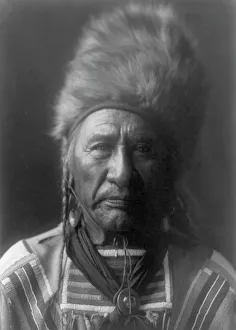 Buckskin Prints: Old Dog-Apsaroke, c1908. Creator: Edward Sheriff Curtis