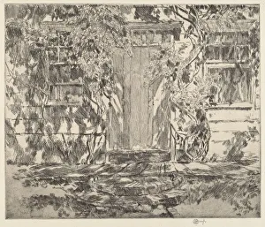 Old Doorway, Easthampton, 1920. Creator: Frederick Childe Hassam