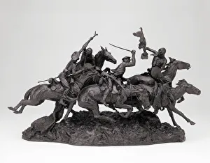 Dragoon Prints: The Old Dragoons of 1850, Modeled 1905, cast 1906 / 7. Creator: Frederic Remington
