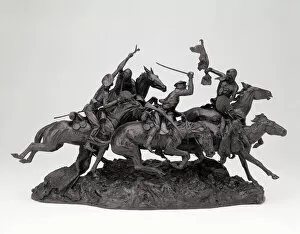 Dragoon Guard Gallery: The Old Dragoons of 1850, Modeled 1905, cast 1906 / 7. Creator: Frederic Remington