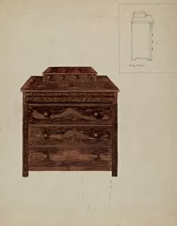 Drawers Gallery: Old Dresser, c. 1936. Creator: Mary E Humes