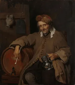 Gabriel Mitzu Prints: The Old Drinker, c.1661-c.1663. Creator: Gabriel Metsu