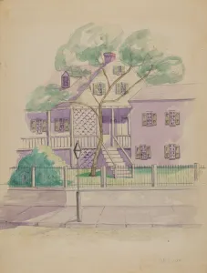 Cook Gladys Prints: Old Dutch Farmhouse, c. 1936. Creator: Gladys Cook