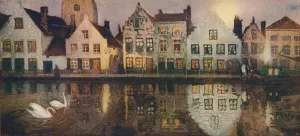 Studio Volume 41 Prints: Old Embankment at Bruges, c1890 Artist: Victor Olivier Gilsoul