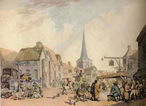 H Granville Fell Prints: An old English Village Scene, c18th century. (1941). Artist: Thomas Rowlandson