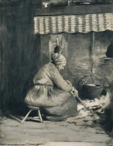 World Pictures Prints: An Old-Fashioned Hearth, 1903. Artist: Mortimer L Menpes