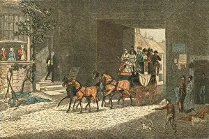 Old Fashioned Sporting Pictures, and the Road to Bygone Days; Coaching -- Arriving at an Inn Yard Creator: James Pollard
