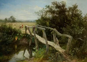 Frederick Henry Collection: The Old Footbridge Over The River Cole At Yardley, 1890. Creator: Frederick Henry Henshaw