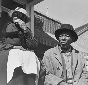 Florida United States Of America Gallery: Old friends sitting on the front porch, Daytona Beach, Florida, 1943. Creator: Gordon Parks