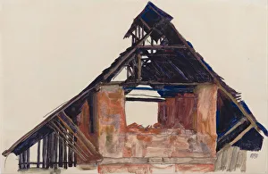 Old Gable, 1913. Artist: Schiele, Egon (1890?1918)