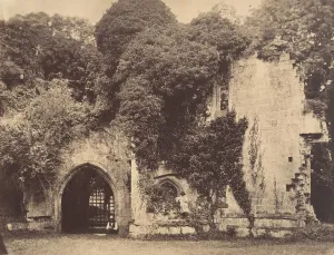 Monmouthshire Prints: Old Gateway, Raglan Castle, Monmouthshire, 1855. Creator: J. Holden