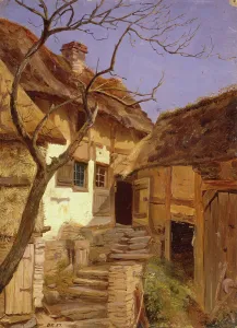 Nasjonalmuseet Prints: Old German Farm, probably 1840. Creator: Adolph Tidemand
